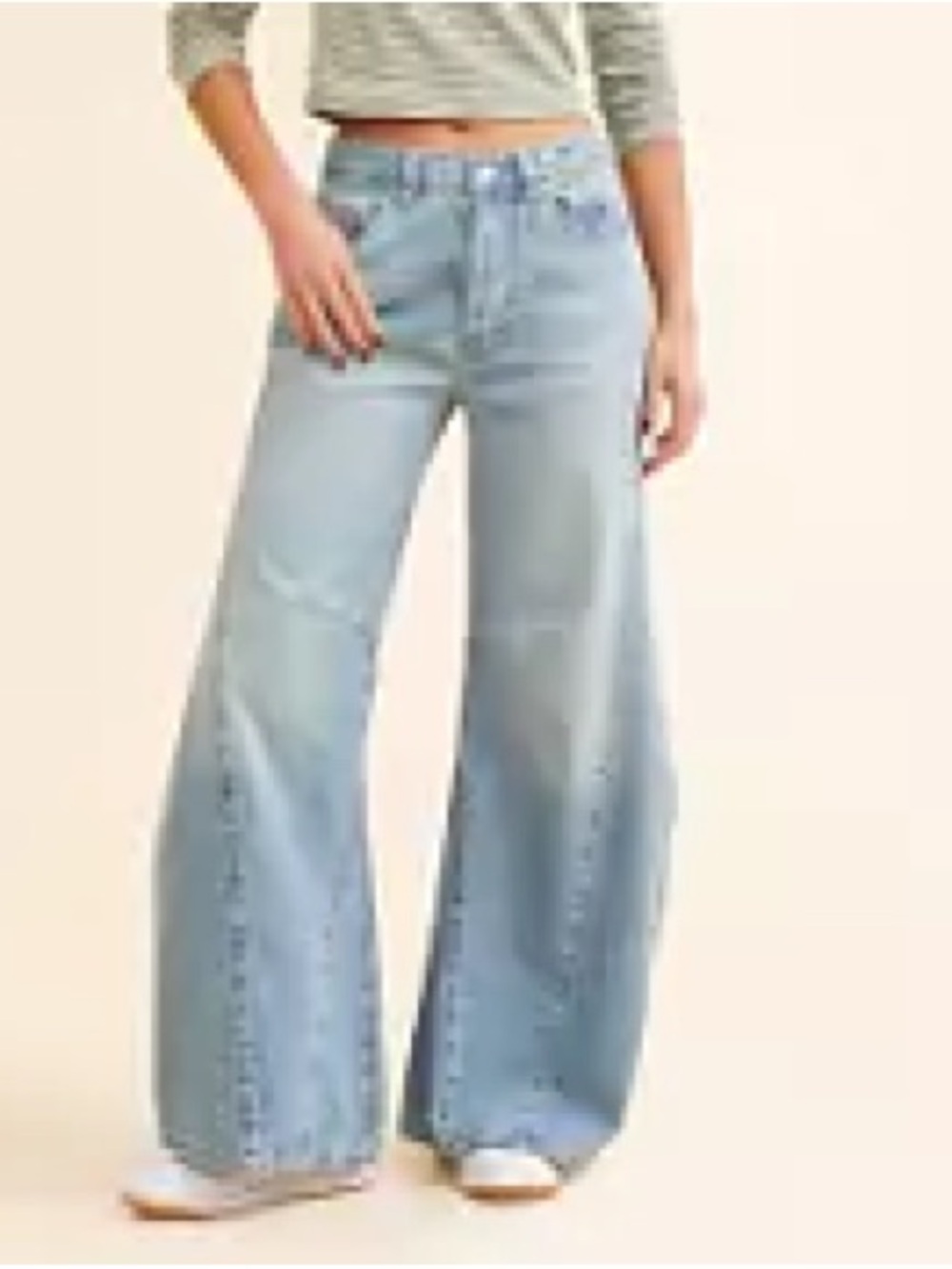 NWT- We The Free Light Blue Wide-Leg Jeans